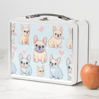 Schattigee Franse Bulldog Pastel Pattern