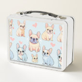 Schattigee Franse Bulldog Pastel Pattern (Achterkant)