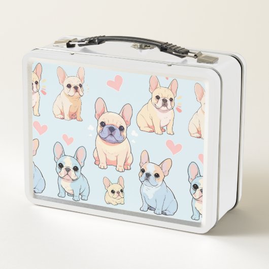 Schattigee Franse Bulldog Pastel Pattern (Achterkant)