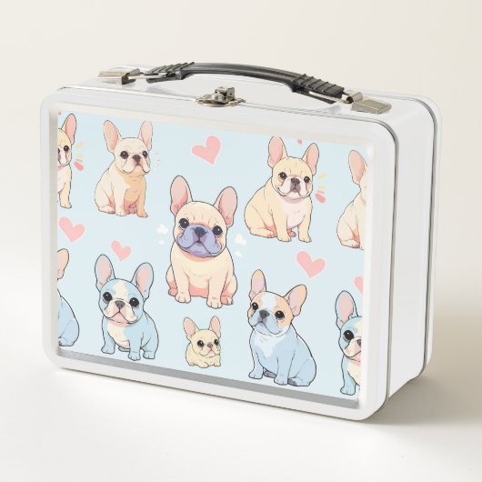 Schattigee Franse Bulldog Pastel Pattern (Voorkant)