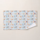 Schattigee Franse Bulldog Pastel Pattern Bad Handdoek (Handdoek)