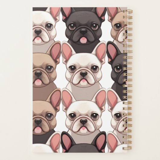 Schattigee Franse Bulldog Planner (Achterkant)
