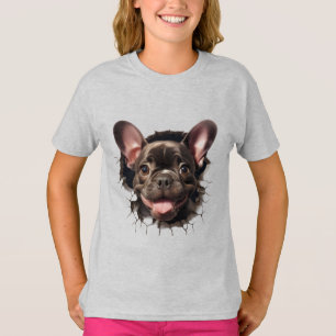 Schattigee Franse Bulldog profiel T-shirt