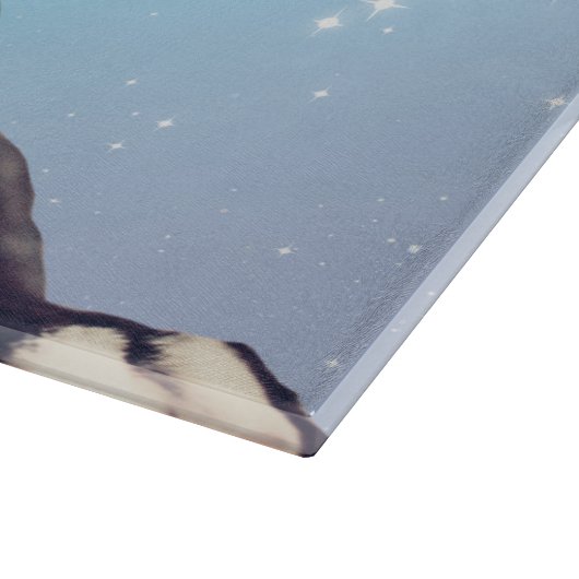 Schattigee Franse Bulldog puppy Blauw Snijplank (Hoek)