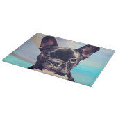 Schattigee Franse Bulldog puppy Blauw Snijplank (Hoek)