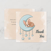 Schattigee Franse Bulldog Puppy Blue Moon Baby sho Bedankkaart (Voorkant / Achterkant)