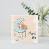 Schattigee Franse Bulldog Puppy Blue Moon Baby sho Bedankkaart (Staand voorkant)