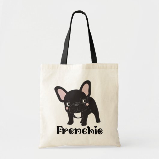 Schattigee Franse Bulldog Puppy Dog Cartoon French Tote Bag (Voorkant)