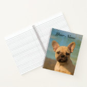 Schattigee Franse Bulldog Puppy - Funny Dog Head - Notitieboek (Binnen)
