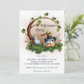 Schattigee Franse Bulldog Puppy Grave Halloween Pa Kaart (Staand voorkant)