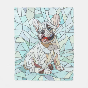 Schattigee Franse Bulldog Puppy - pastelmozaïek Fleece Deken