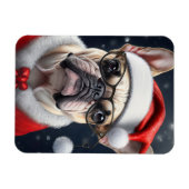 Schattigee Franse Bulldog Santa Christmas Holiday  Magneet (Horizontaal)