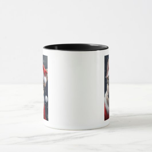 Schattigee Franse Bulldog Santa Christmas Holiday  Mok (Midden)