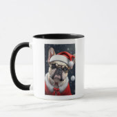 Schattigee Franse Bulldog Santa Christmas Holiday  Mok (Links)