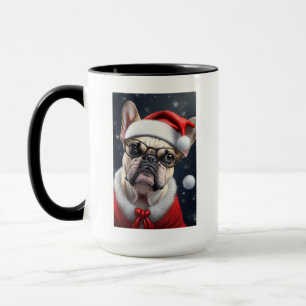 Schattigee Franse Bulldog Santa Christmas Holiday  Mok