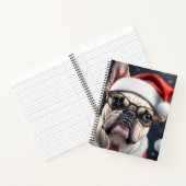 Schattigee Franse Bulldog Santa Christmas Holiday  Notitieboek (Binnen)