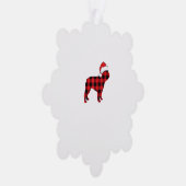 Schattigee Franse Bulldog Santa Hat Christmas Red  Ornament Kaart (Rechts)