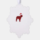 Schattigee Franse Bulldog Santa Hat Christmas Red  Ornament Kaart (Links)