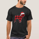 Schattigee Franse Bulldog Santa Hat Christmas Red  T-shirt<br><div class="desc">Schattigee Franse Bulldog Santa Hat Christmas Red Plaid Frenchie</div>