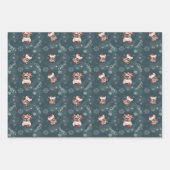 Schattigee Franse Bulldog Santa Hat Vrolijk Kerstf Inpakpapier Vel (Voorkant 2)