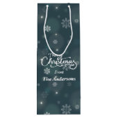 Schattigee Franse Bulldog Santa Hat Vrolijk Kerstf Wijn Cadeautas (Achterkant)