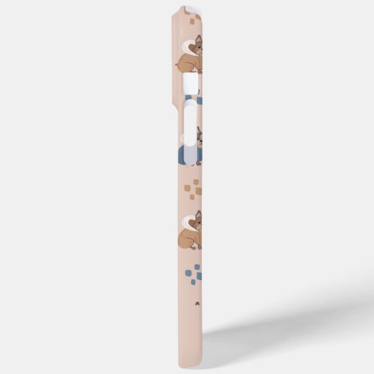  Schattigee Franse Bulldog & Terrier Case-Mate iPhone Case (Achterkant / Links)