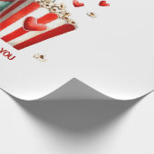 Schattigee Franse Bulldog Valentijnsdag hart Cadeaupapier (Hoek)