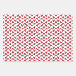 Schattigee Franse Bulldogs Geanimeerde Huisdieren  Inpakpapier Vel