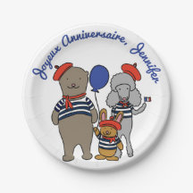 Schattigee Franse Cartoon Dieren Gepersonaliseerde