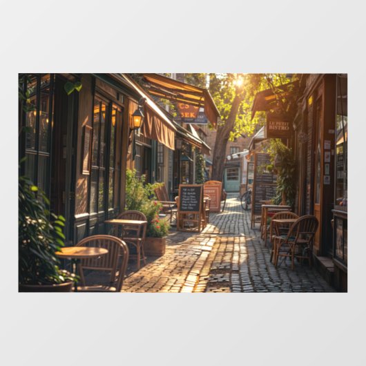 Schattigee Franse coffeeshop Raamsticker (Vel)