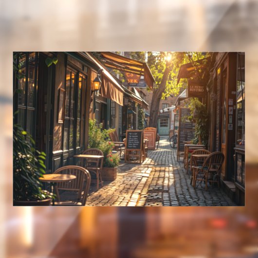 Schattigee Franse coffeeshop Raamsticker (Vel 2)