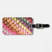 Schattigee Franse Macaron Cookies Bagagelabel (Voorkant horizontaal)