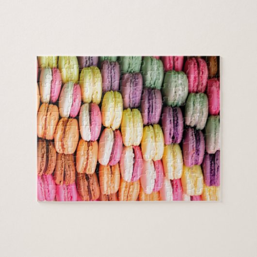 Schattigee Franse Macaron Cookies Legpuzzel (Horizontaal)
