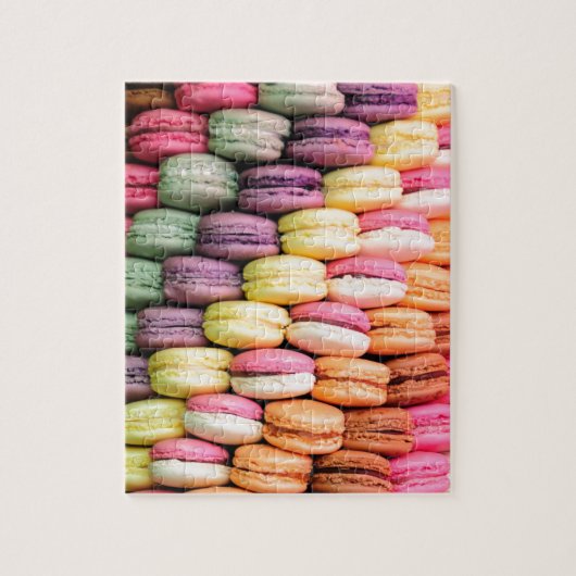 Schattigee Franse Macaron Cookies Legpuzzel (Verticaal)