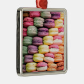 Schattigee Franse Macaron Cookies Metalen Ornament (Rechts)