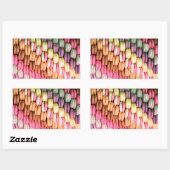 Schattigee Franse Macaron Cookies Rechthoekige Sticker (Vel)