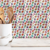 Schattigee Franse Macaron Pattern Tegeltje