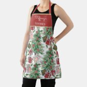 Schattigee, Franse roze, rode en zachte groene bom Schort (Insitu)