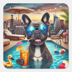 Schattigee franse Sticker