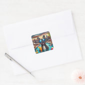 Schattigee franse Sticker (Envelop)