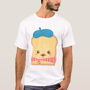 Schattigee Franse toast met snor T-shirt