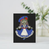 Schattigee Franse zombie Briefkaart (Staand voorkant)