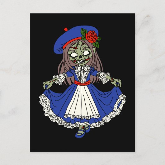 Schattigee Franse zombie Briefkaart (Voorkant)