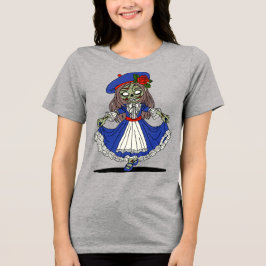 Schattigee Franse zombie Tri-Blend Shirt