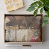 Schattigee Frenchie Paris Cafe Schilderij Decoupag Tissuepapier (Geschenk)