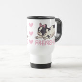 Schattigee Frenchie Puppy Hondenliefhebber Gift Fr Reisbeker (Voorkant rechts)