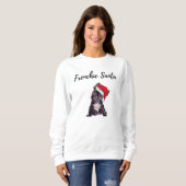 Schattigee Frenchie Santa dog Trui (Voorkant volledig)