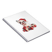 Schattigee Frenchie Santa Hat Grappige Kerst Frans Notitieboek (Rechterzijde)