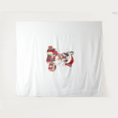 Schattigee Frenchie Santa Hat Grappige Kerst Frans Wandkleed (Voorkant (horizontaal))