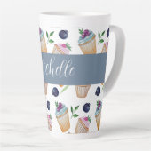 Schattigee Fresh Urban Waterverf Illustration Latte Mok (Rechterhoek)